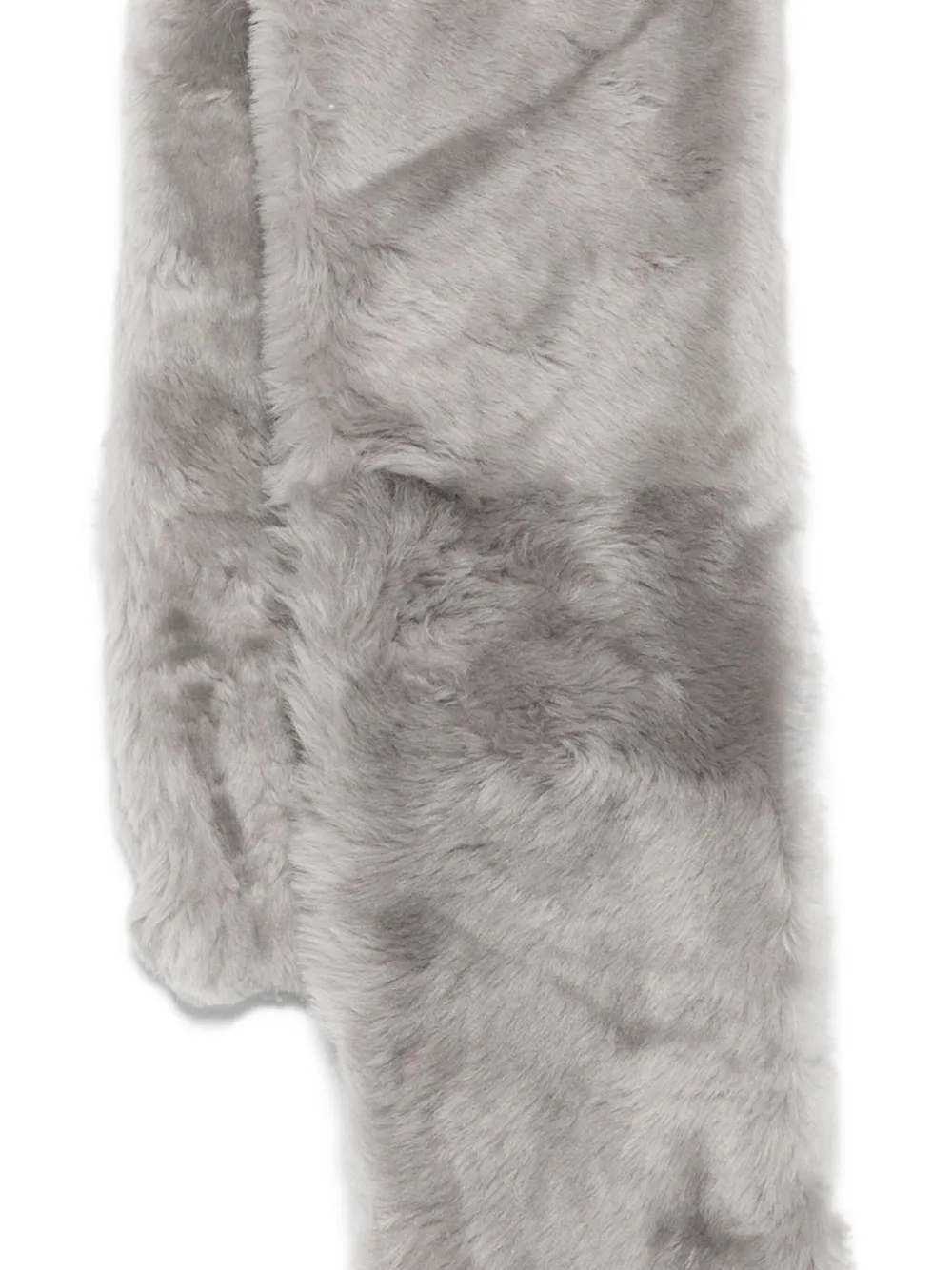 Totême Shearling Tuxedo Scarf In Gray