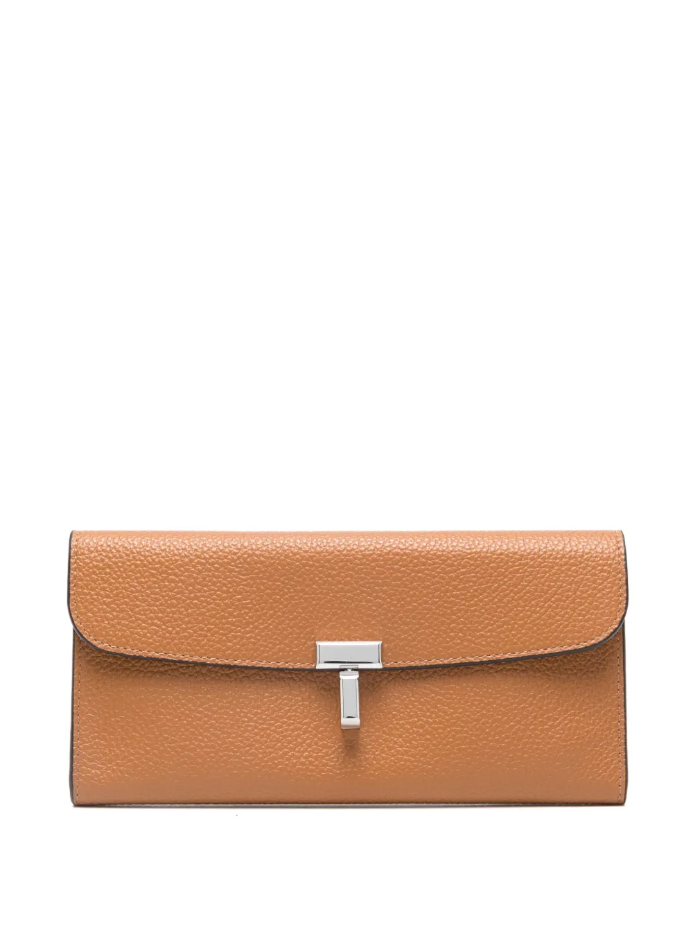 Totême T-lock Leather Wallet In Neutral