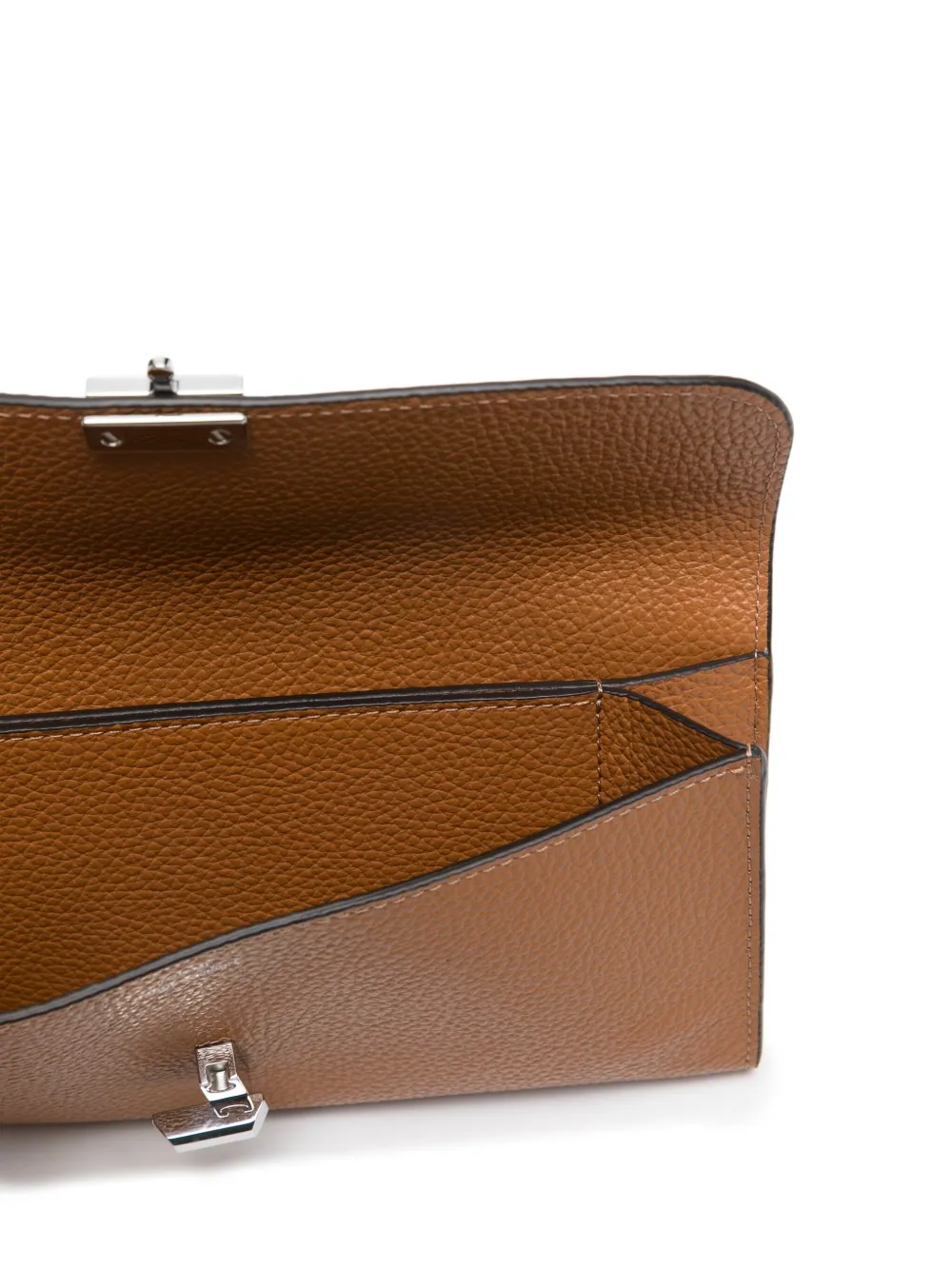 Totême T-lock Leather Wallet In Neutral