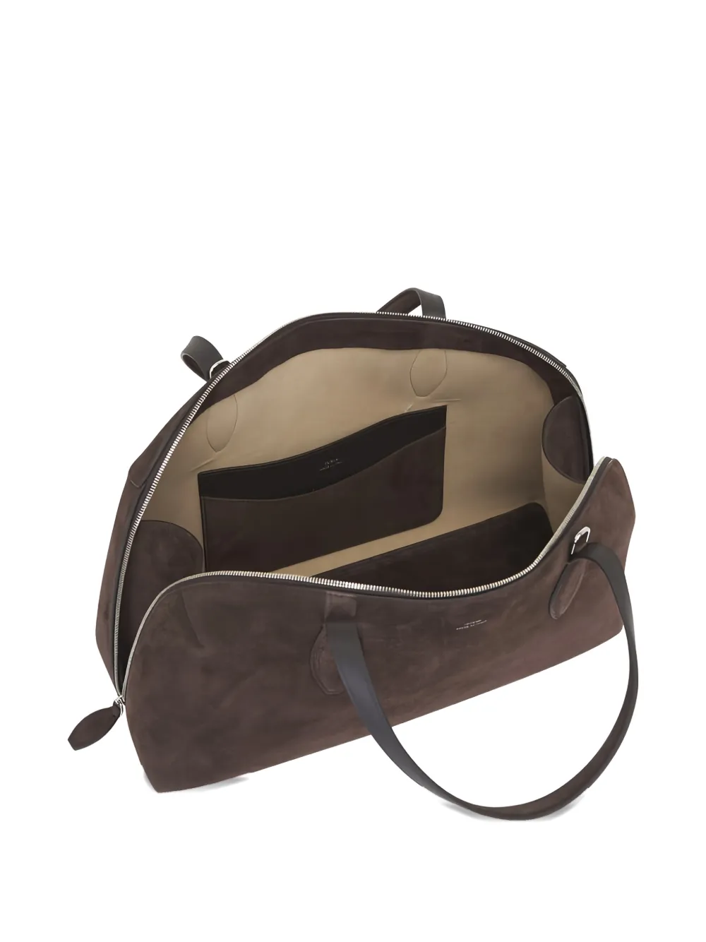 TOTEME Medium suède shopper Bruin