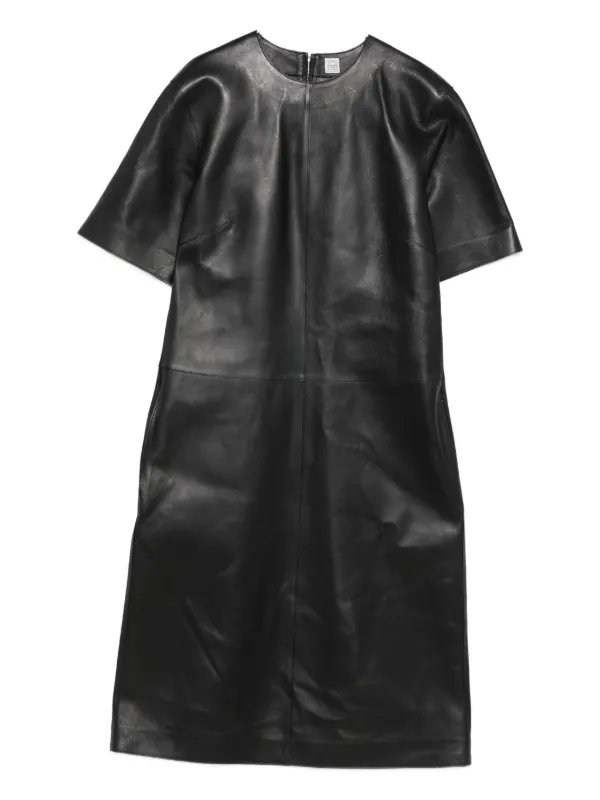 TOTEME leather midi dress | 32