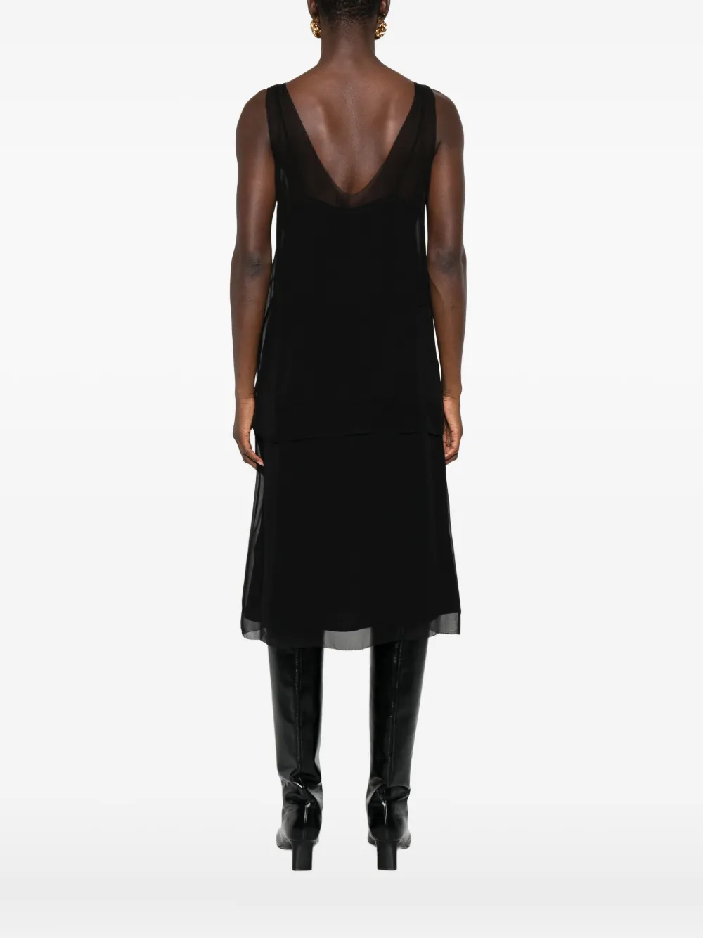 Totême V-neck Slip Top In Black