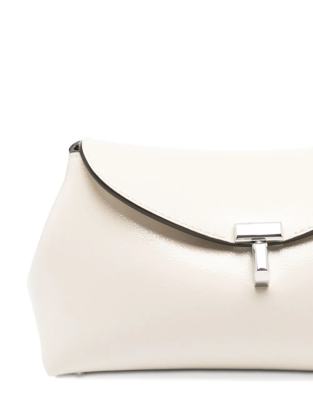 Totême T-lock Naplack Clutch In White