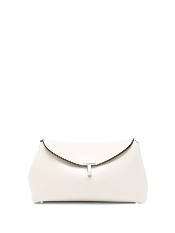 【toteme】関税・送料込み★ホワイト Tロック クラッチバッグ TOTEME Tロック クラッチバッグ | ホワイト | FARFETCH JP