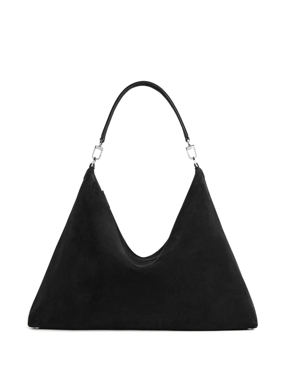 TOTEME bevel suede shoulder bag | Black | Image 1