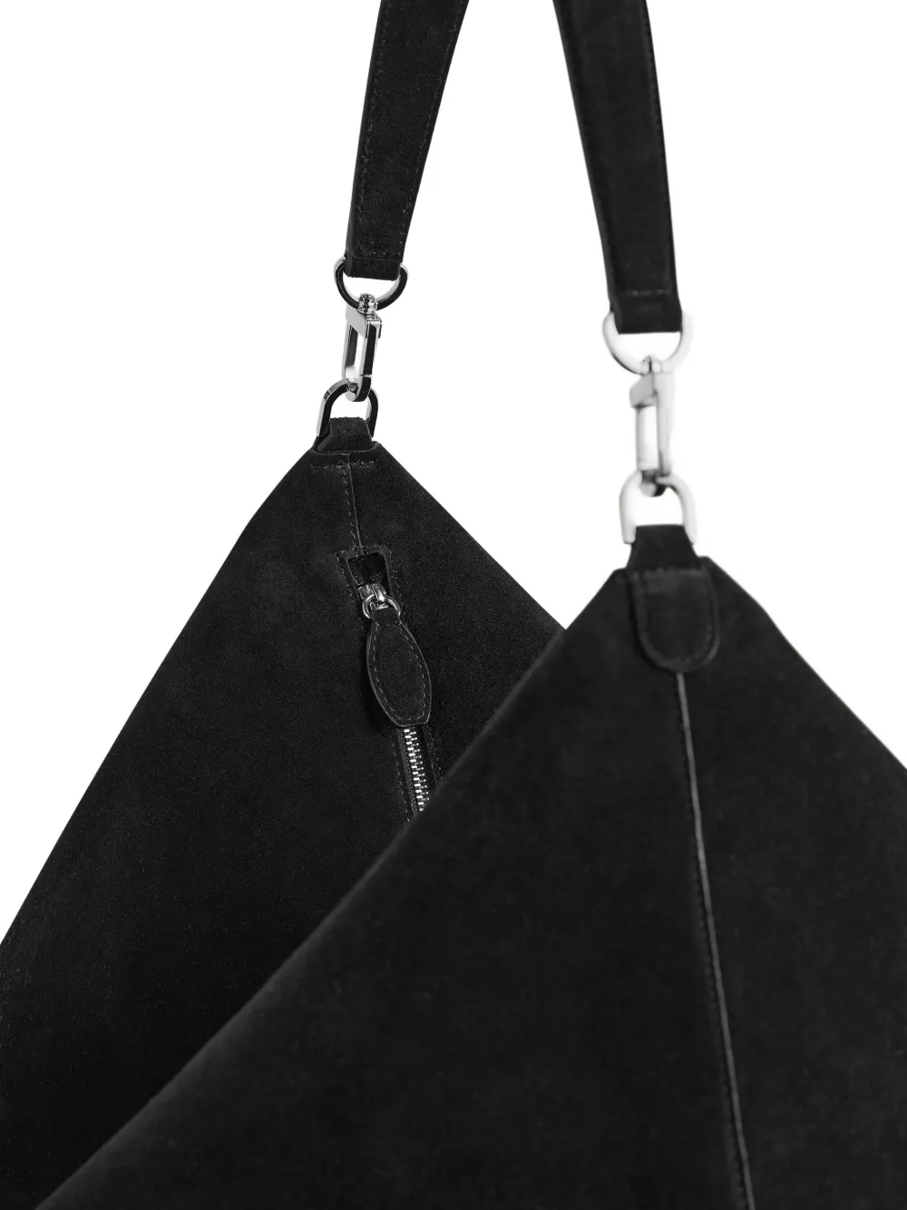 TOTEME Suède schoudertas Zwart