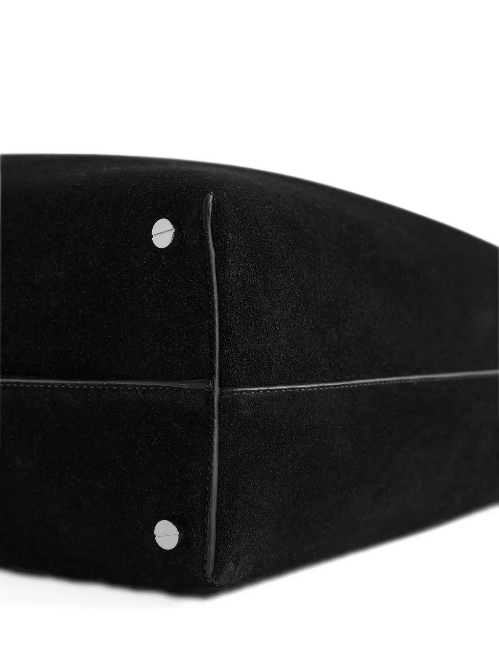 TOTEME Suède schoudertas Zwart