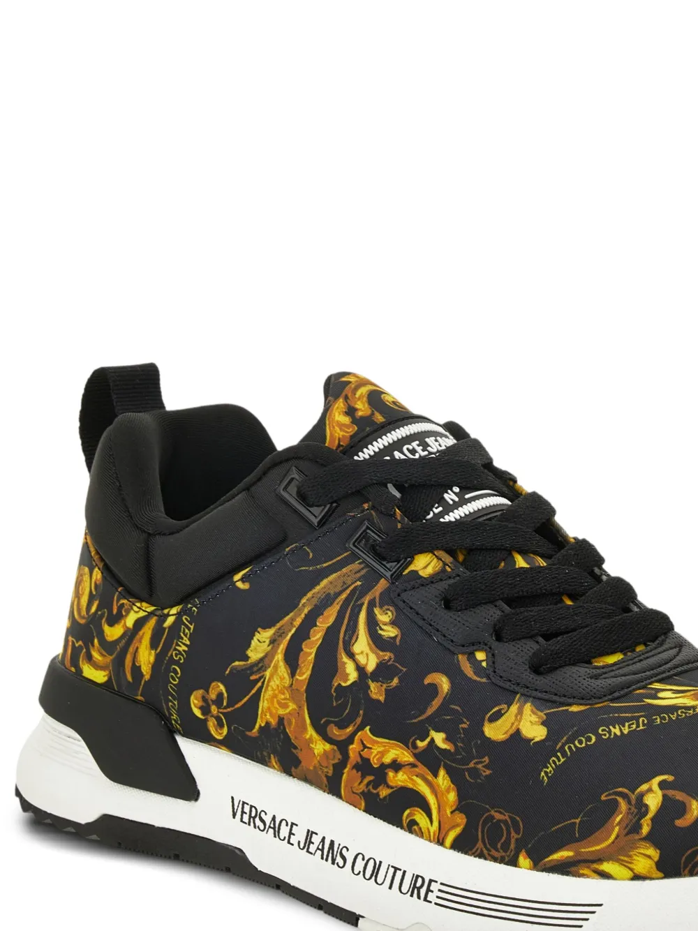 Versace Jeans Couture Baroque-print sneakers Black