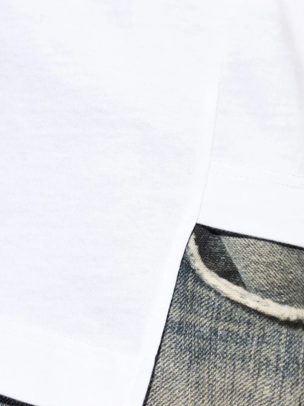 Comme des Garçons Homme asymmetrical hem T-shirt Wit