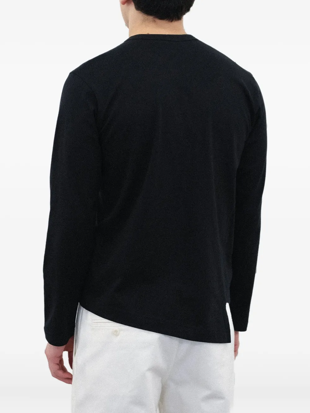 Comme des Garçons Homme side slit long-sleeve t-shirt - Zwart