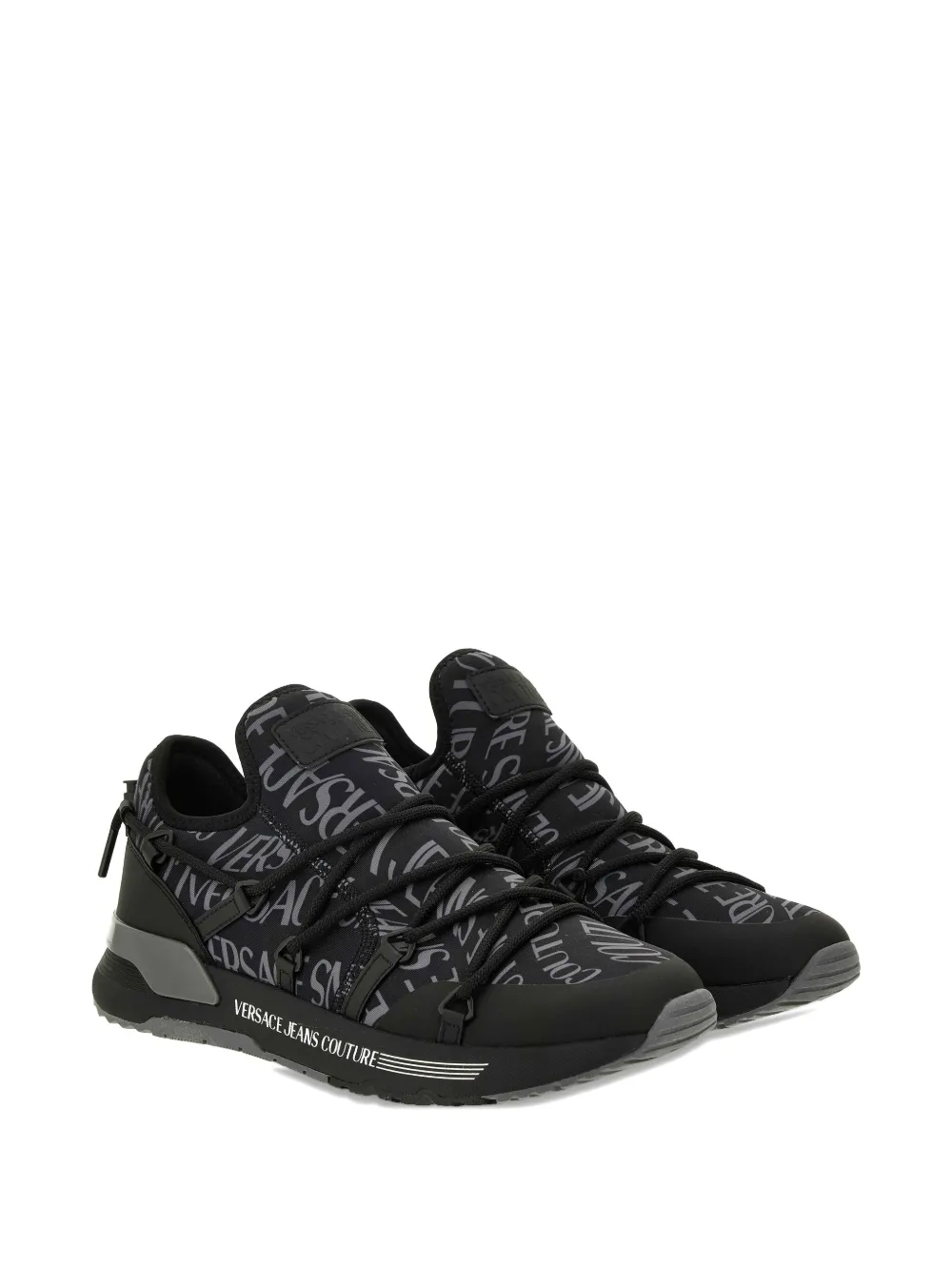 Versace Jeans Couture logo-print lace-up sneakers Black