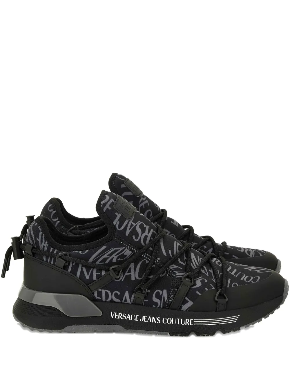 Versace Jeans Couture logo-print lace-up sneakers Black