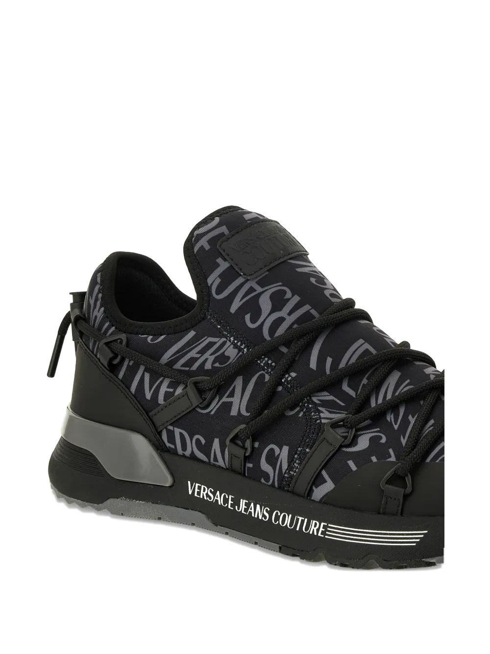 Versace Jeans Couture logo-print lace-up sneakers Black