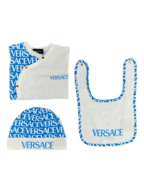 Versace Kids logo-print babygrow set (three-piece set)