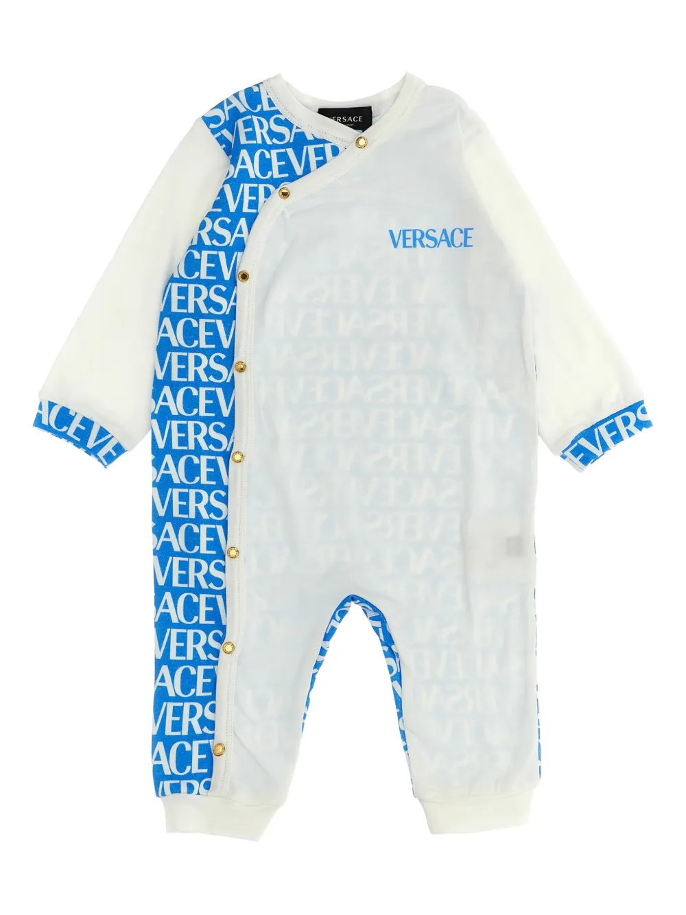 Versace Kids Romper muts en slabbetje Wit