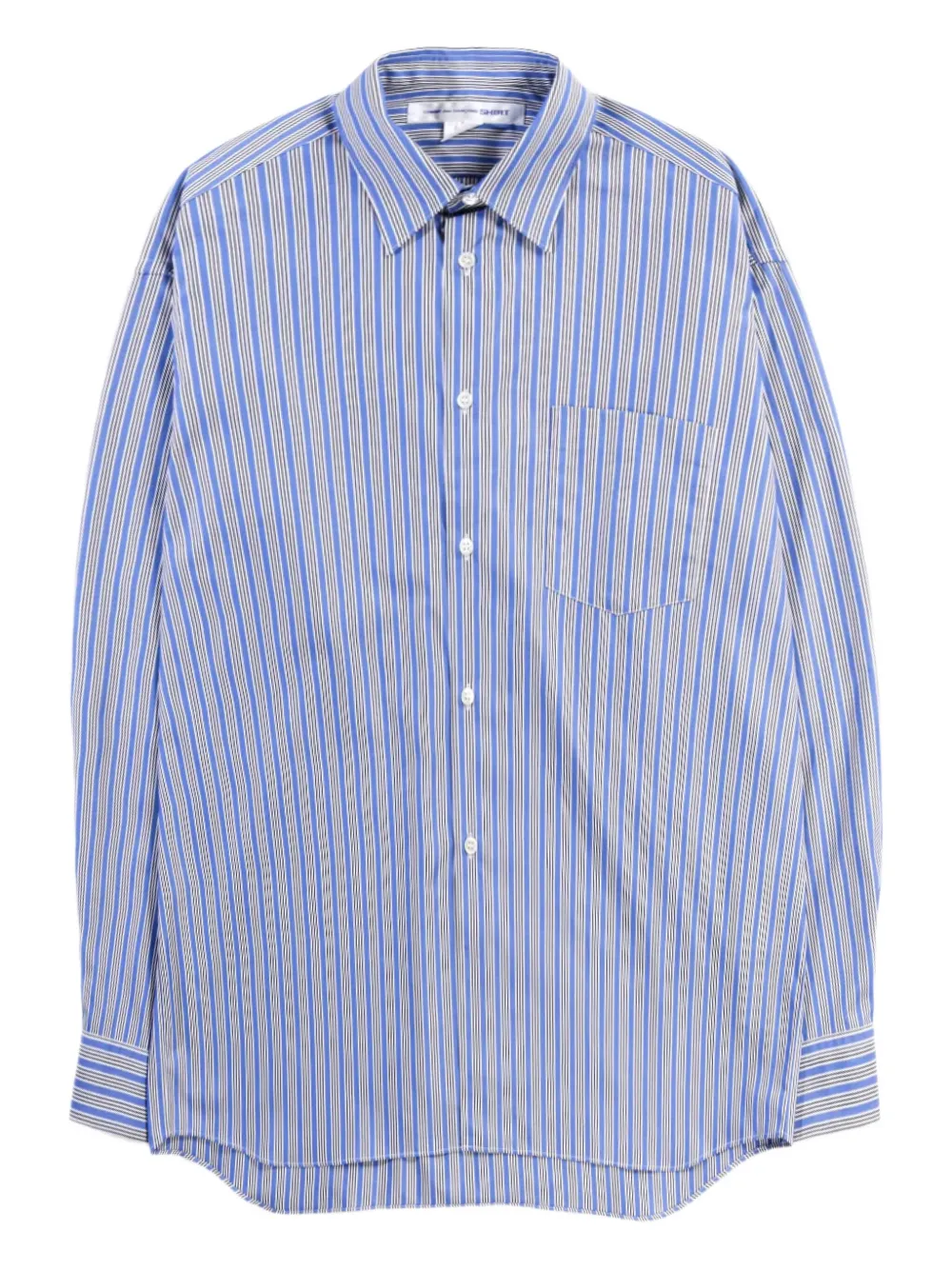 Comme des Garçons Homme striped pocket shirt Blauw