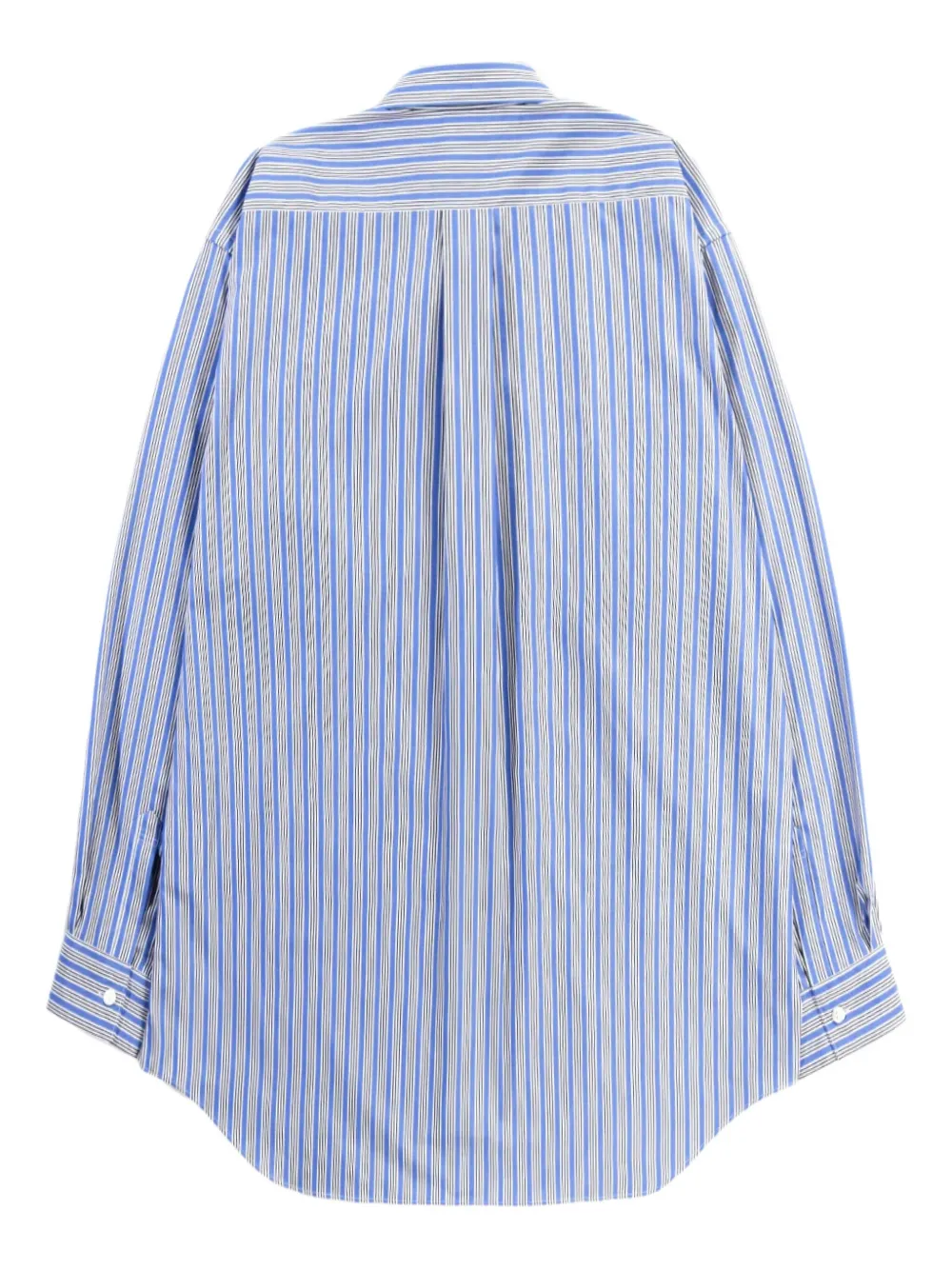 Comme des Garçons Homme striped pocket shirt Blauw