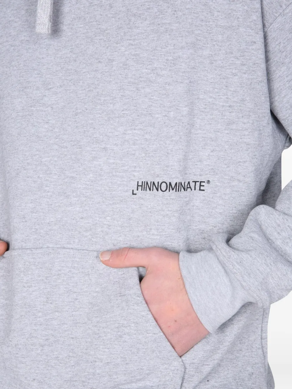 Hinnominate Drawstring Hooded Sweatshirt In Gray