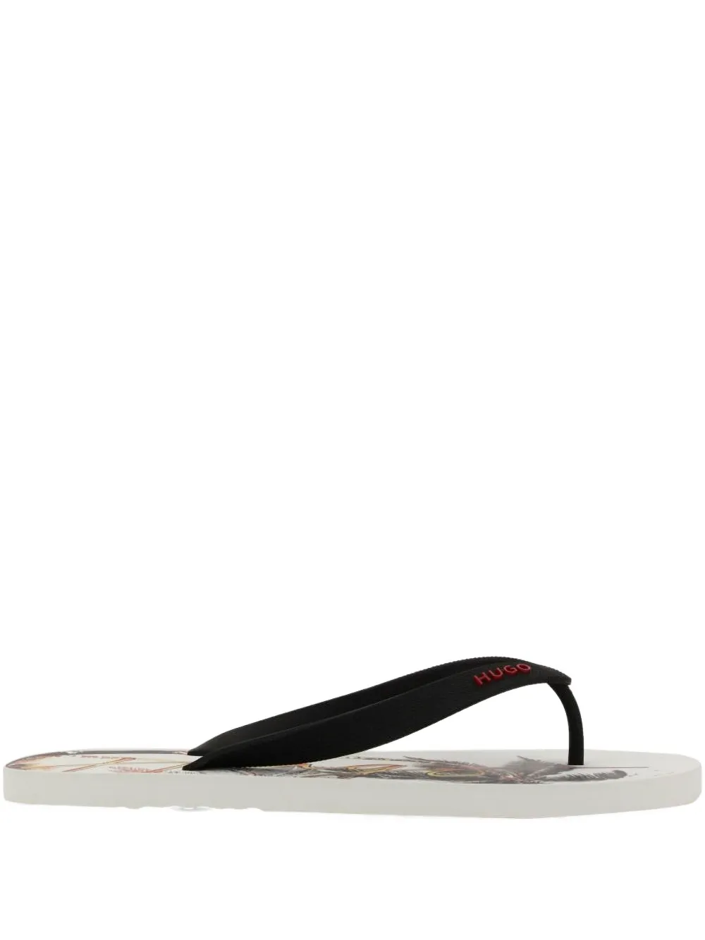 HUGO logo-print flip-flops | White | Image 1