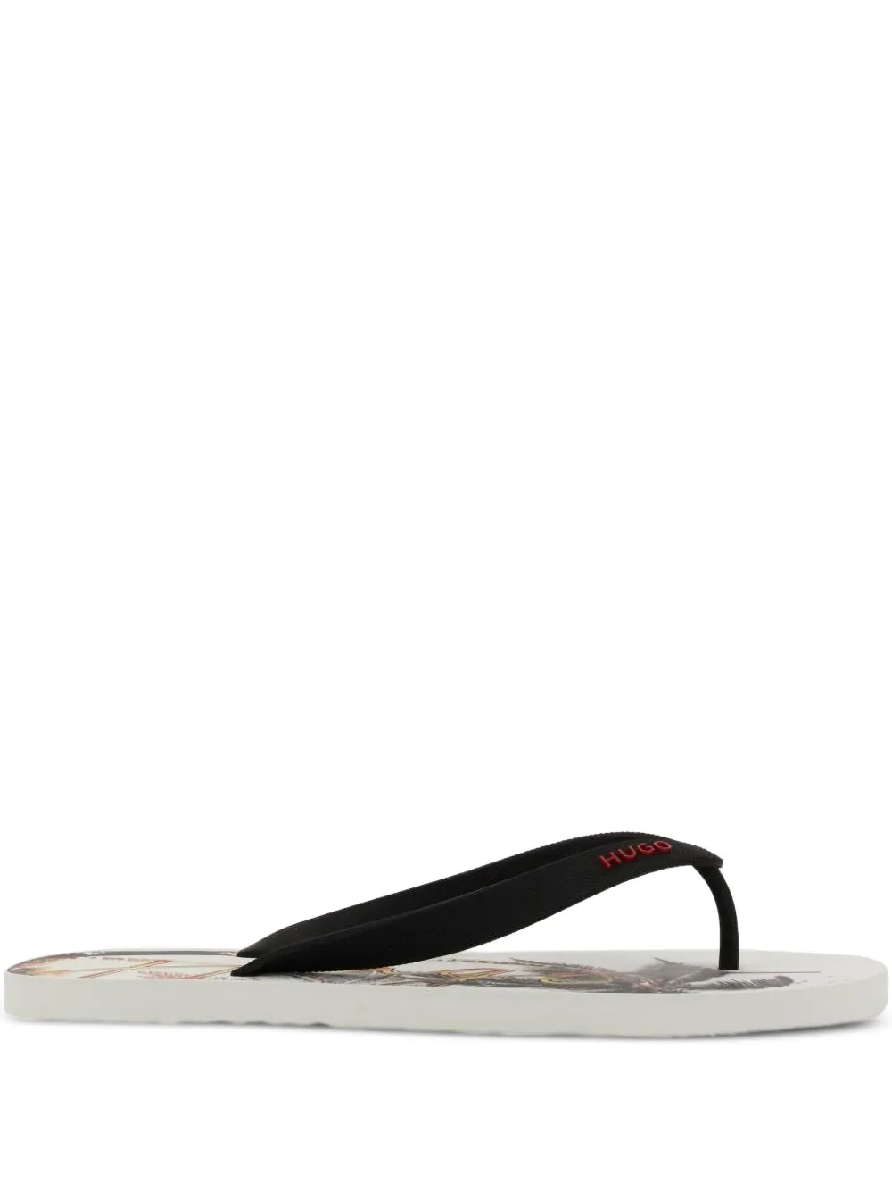HUGO logo-print flip-flops | White | Image 1