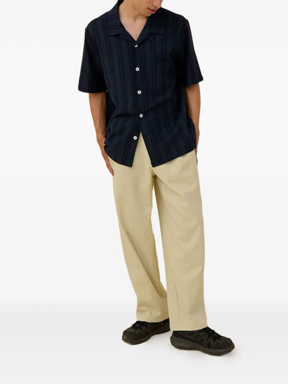 Howlin' textured stretch-cotton trousers - Beige