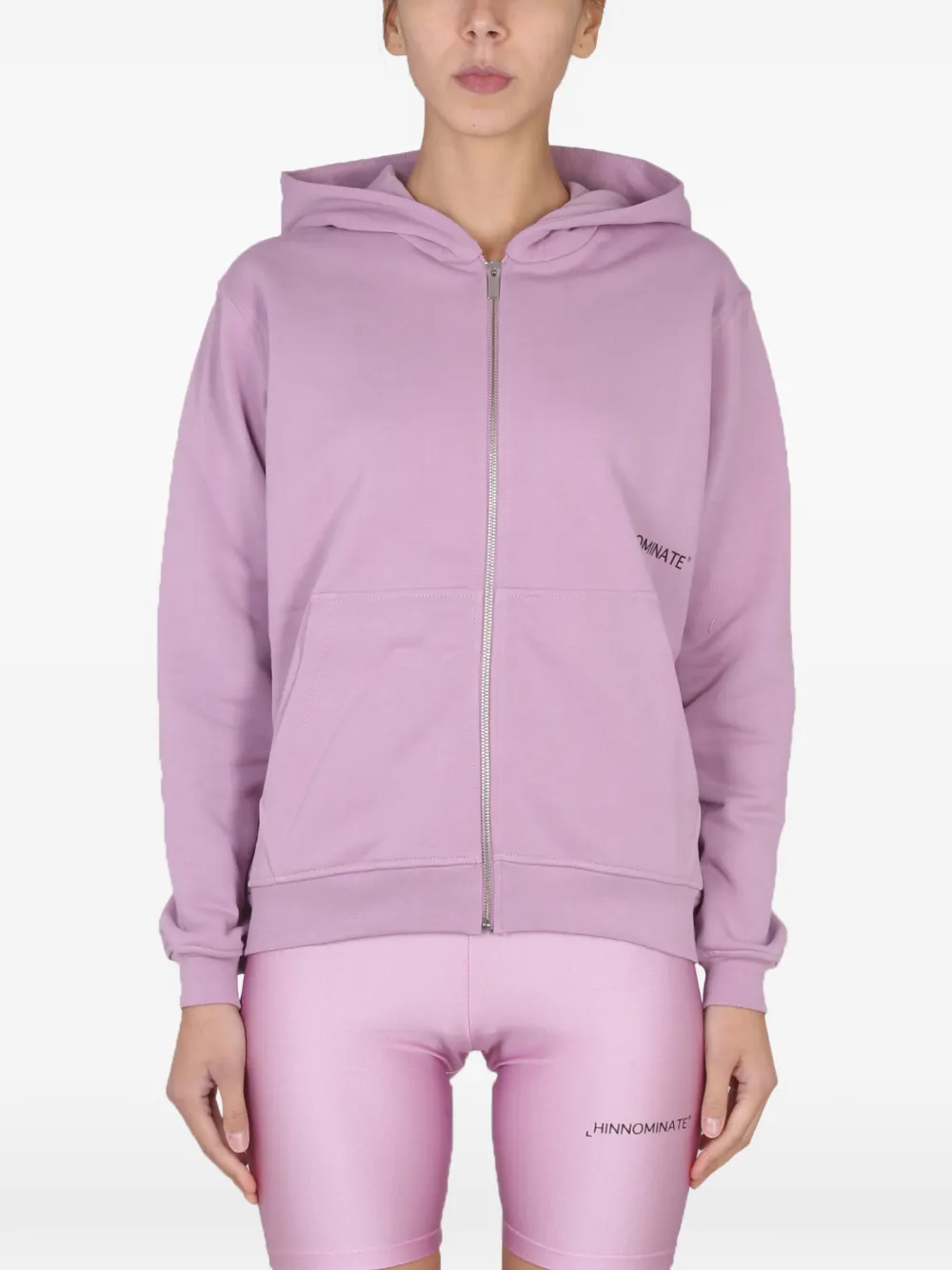 Hinnominate Zip-up Pocket Sweater In Purple