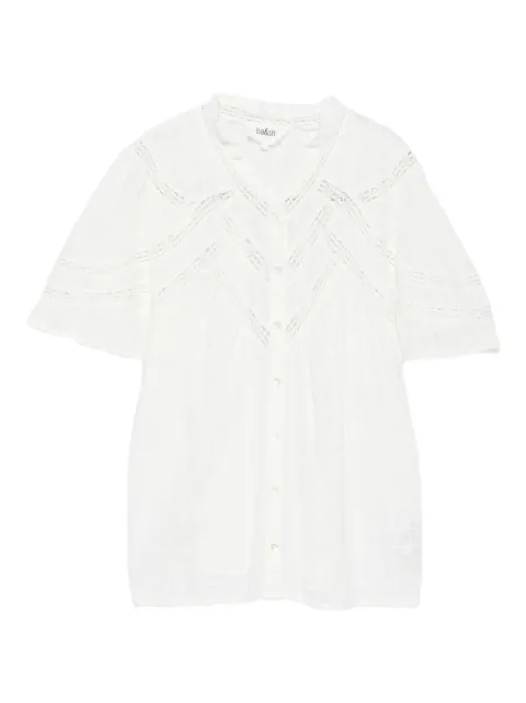 Ba&Sh Baria lace-trimmed puff-sleeve top