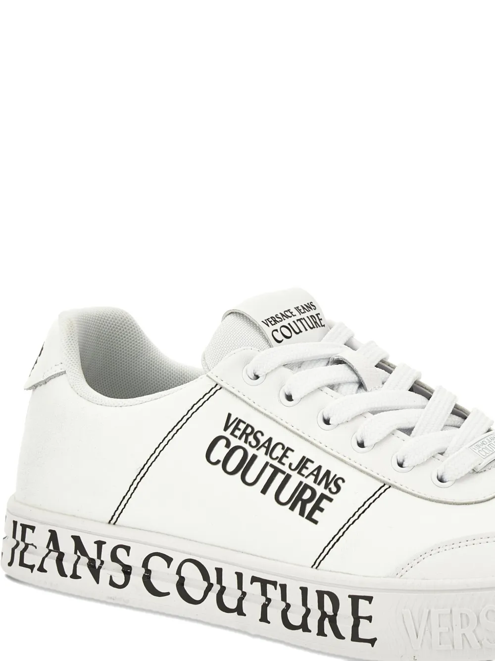 Versace Jeans Couture Sneakers met logodetail Wit