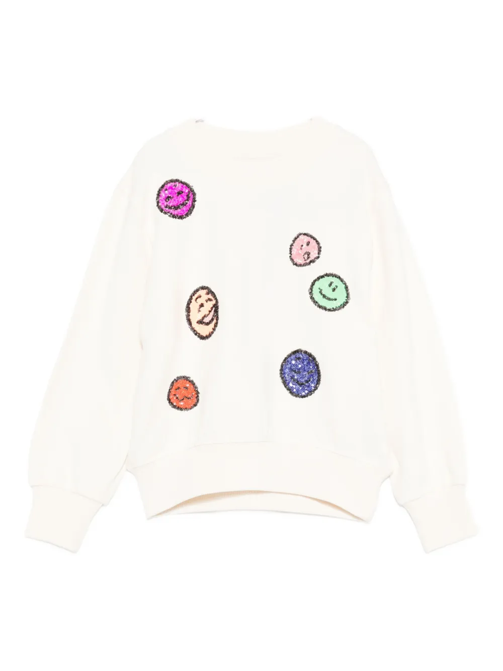 Molo Sweater verfraaid met pailletten Beige