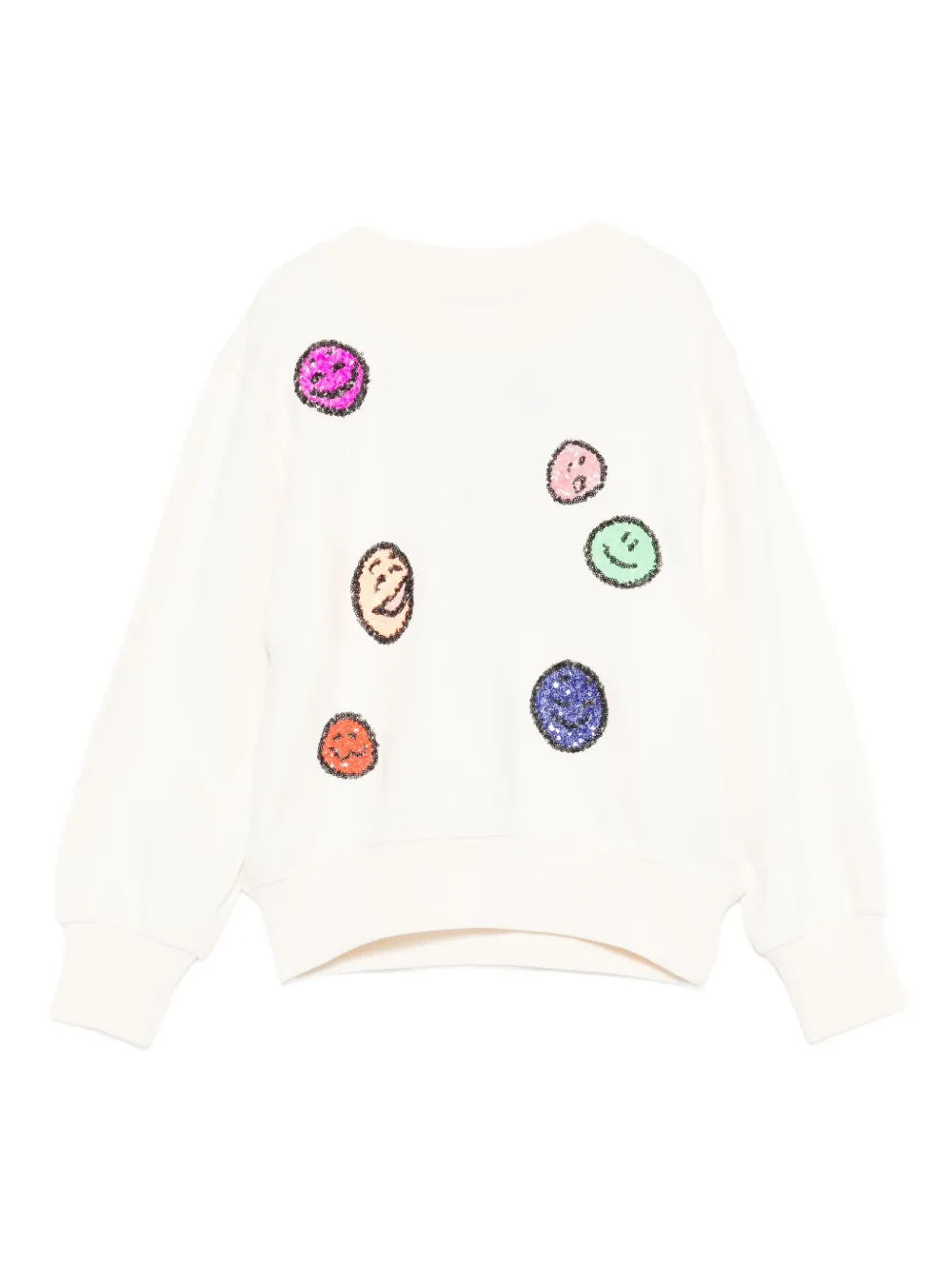 Molo Sweater verfraaid met pailletten Beige