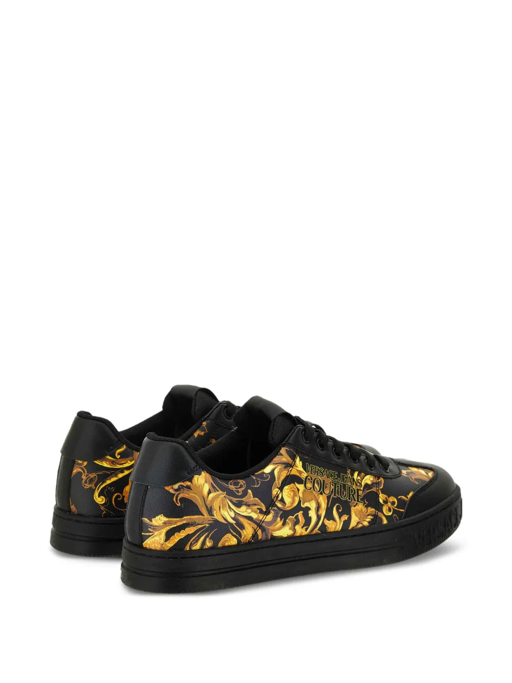 Versace Jeans Couture Sneakers met barokprint Zwart