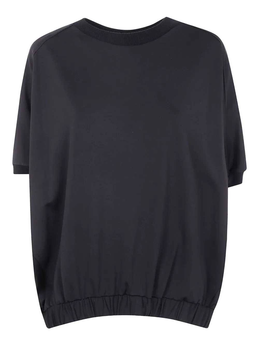 short-sleeve elasticated-hem top