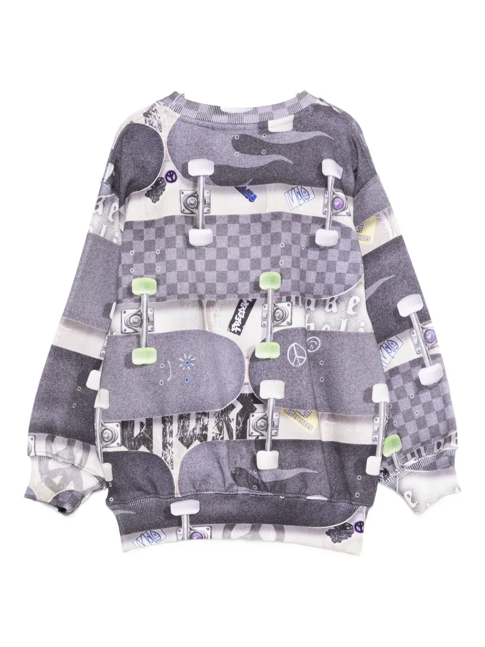Molo Sweater met skateboard print Grijs