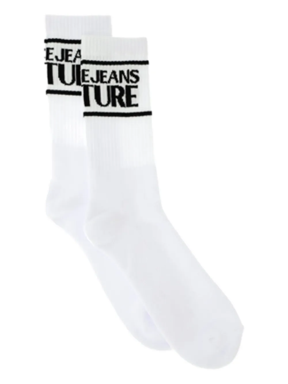 Versace Jeans Couture logo-jacquard socks - ホワイト Versace Jeans Couture logo-jacquard socks - ホワイト