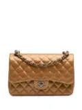 CHANEL Pre-Owned 2012-2013 Jumbo Classic Metallic Patent Double Flap shoulder bag - Brown