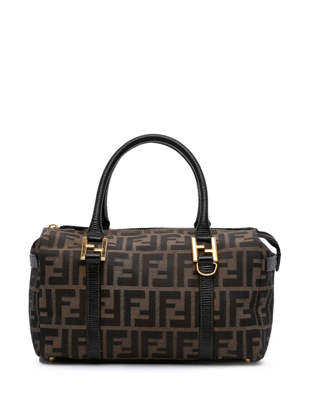 Fendi Pre-Owned 20th Century ズッカ キャンバス サッチェルバッグ - ブラック Fendi Pre-Owned 20th Century ズッカ キャンバス サッチェルバッグ - ブラック