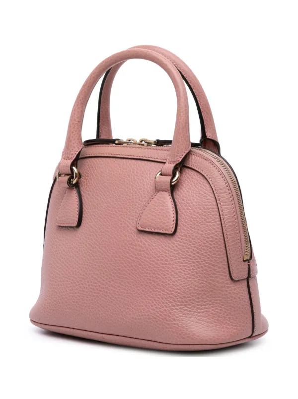 Gucci Pre-Owned 2016-2024 ミニ レザー GGチャーム ドーム サッチェル