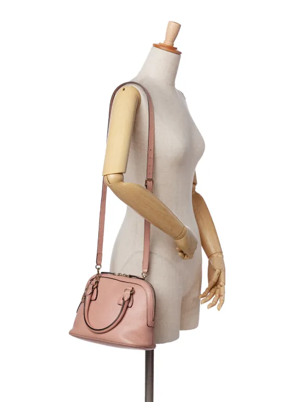 Gucci Pre-Owned 2016-2024 ミニ レザー GGチャーム ドーム サッチェル 