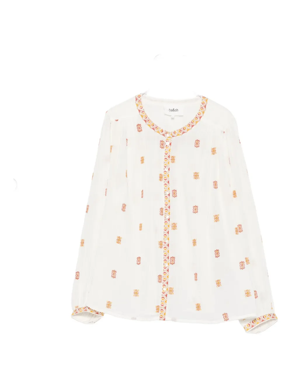 Ba&Sh Daphne geometric-pattern blouse - Bianco