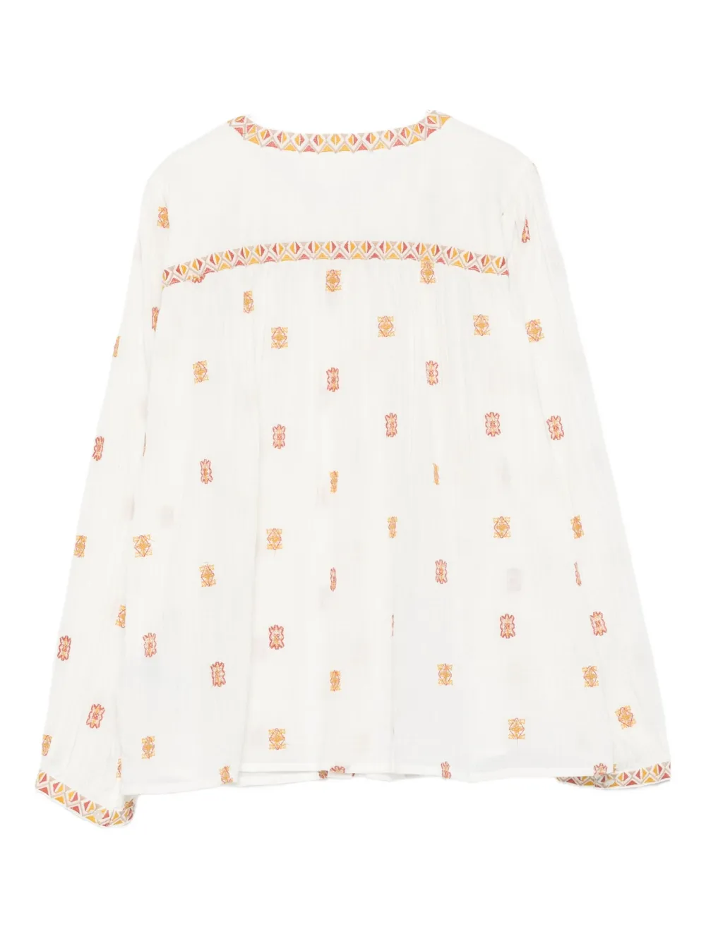 Ba&Sh Daphne blouse met geometrisch patroon Wit