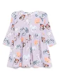 Molo animal-print flared dress - Purple