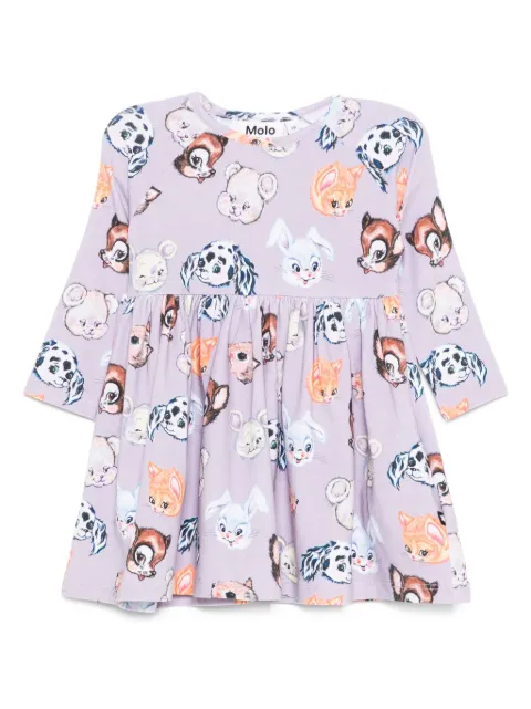 Molo animal-print flared dress