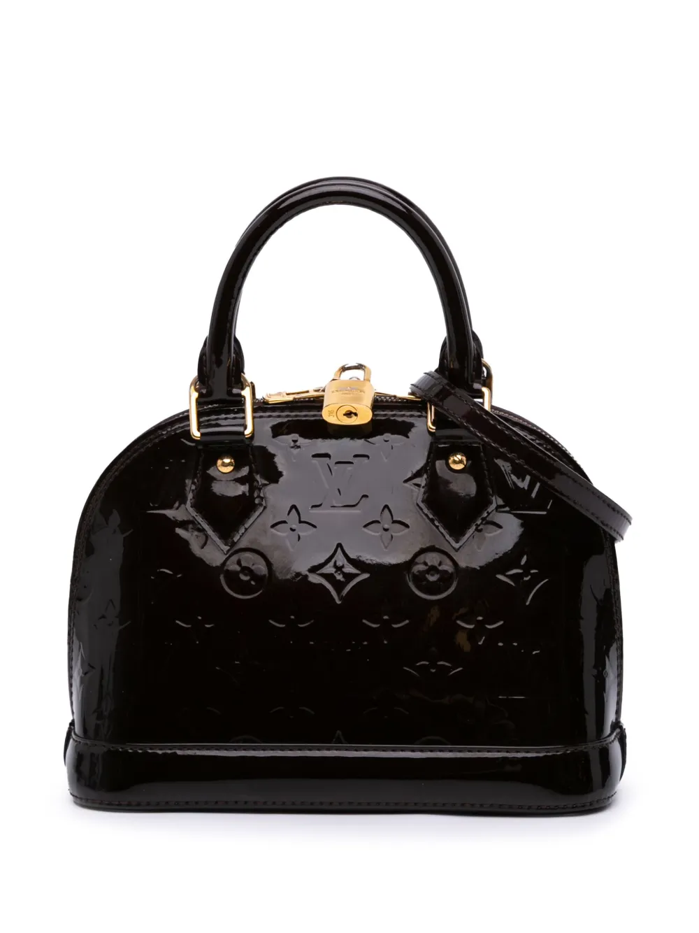 Louis Vuitton Pre-Owned 2015 モノグラム ヴェルニ アルマ BB サッチェルバッグ - パープル Louis Vuitton Pre-Owned 2015 モノグラム ヴェルニ アルマ BB サッチェルバッグ - パープル