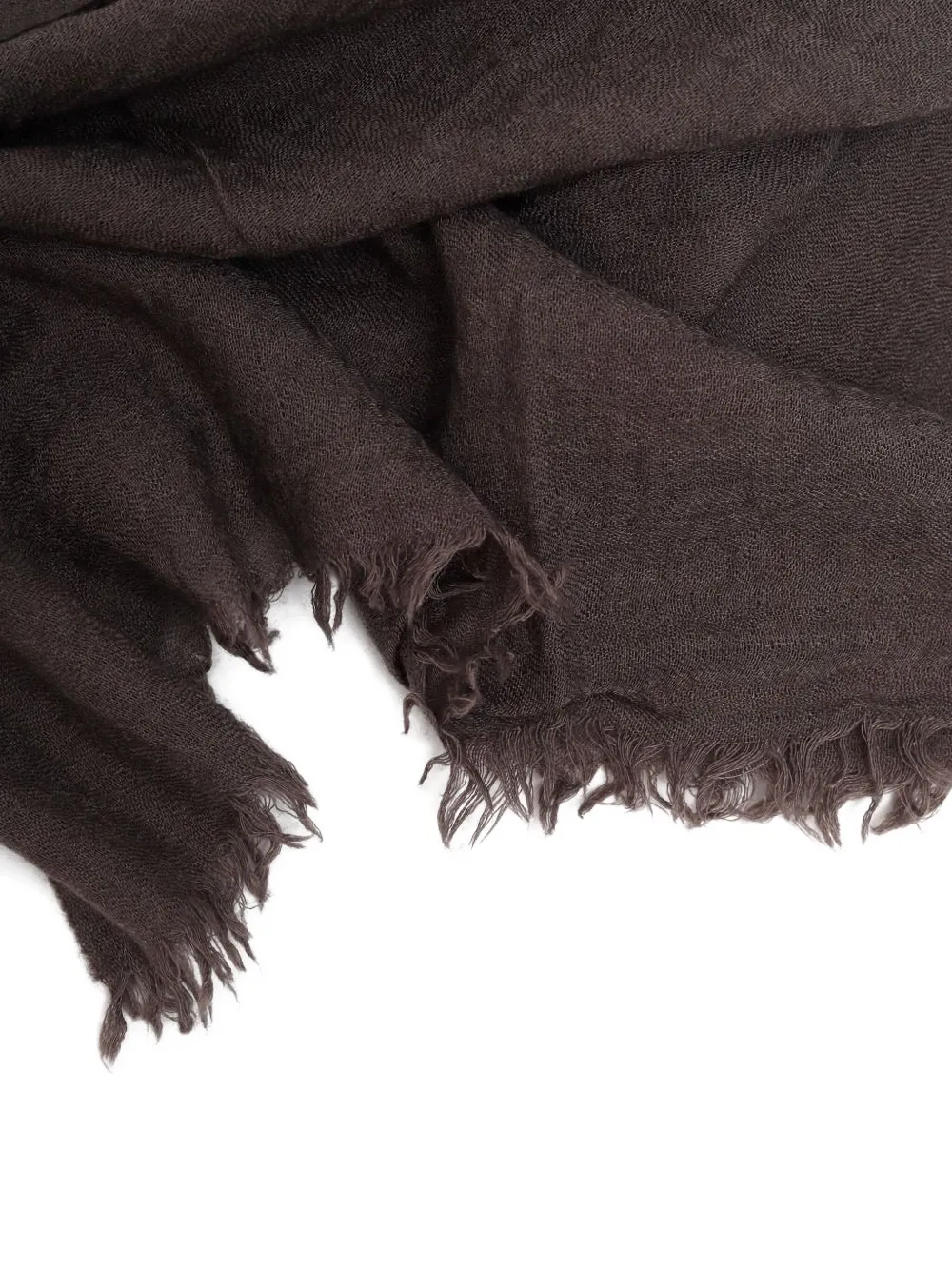 Rick Owens Sjaal met gerafelde afwerking Bruin