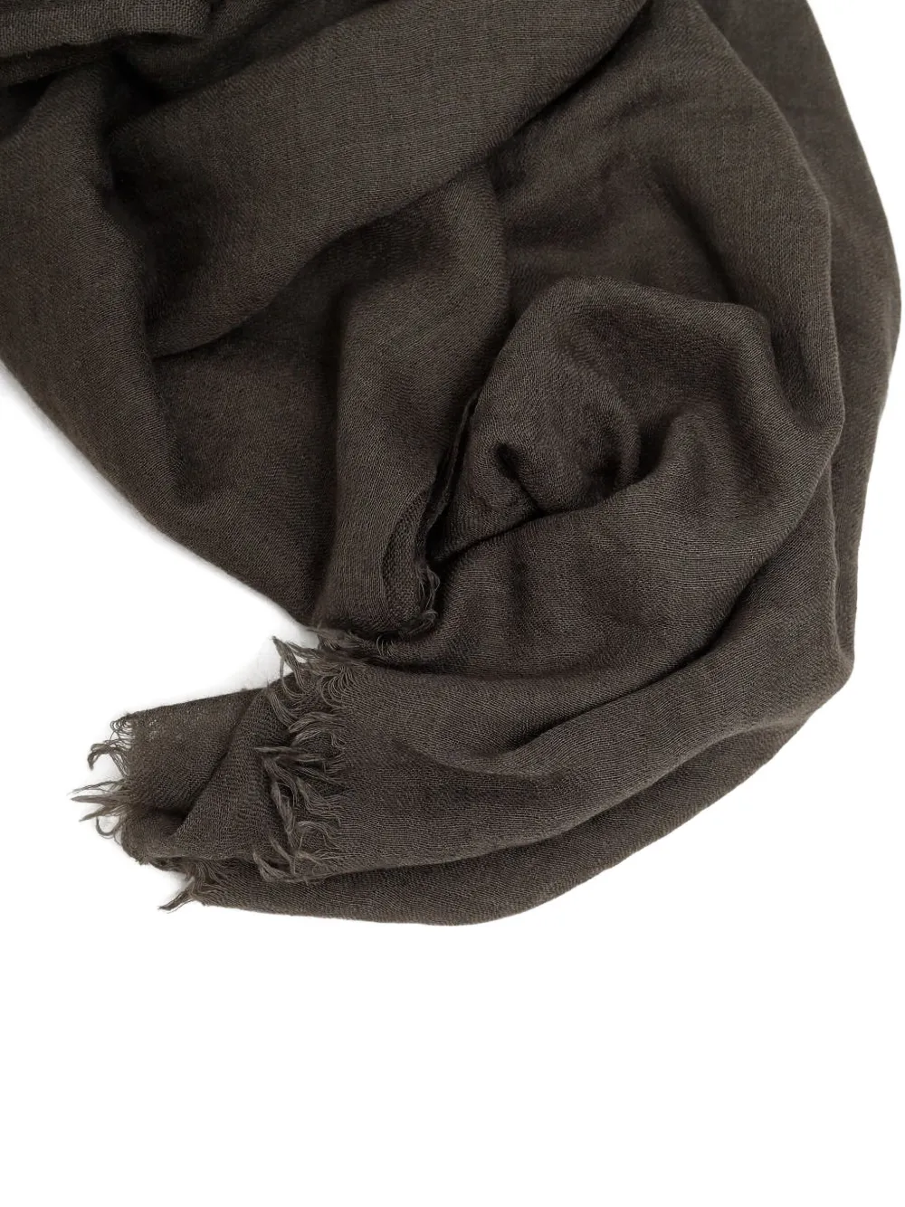Rick Owens Sjaal met gerafelde afwerking Bruin