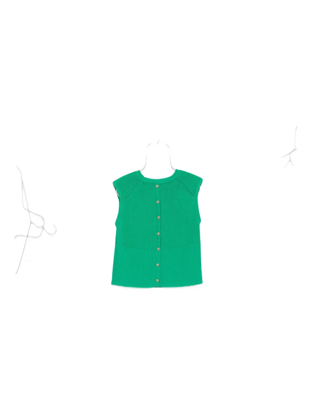 Ba&Sh Esma ribgebreide mouwloze tanktop Groen