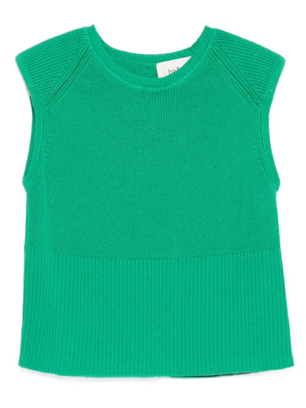 Ba&Sh Esma ribbed-knit sleeveless tank top Groen