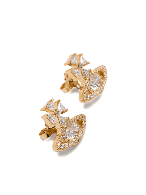 Vivienne Westwood ORB キューブ ピアス Vivienne Westwood オーブ クロス キュービック ジルコニア ピアス