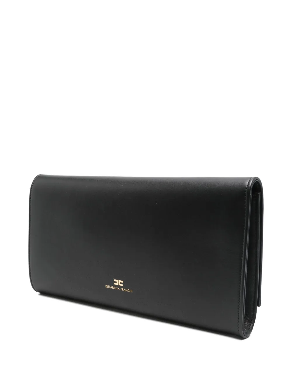 Elisabetta Franchi Clutch met logo-reliëf Zwart
