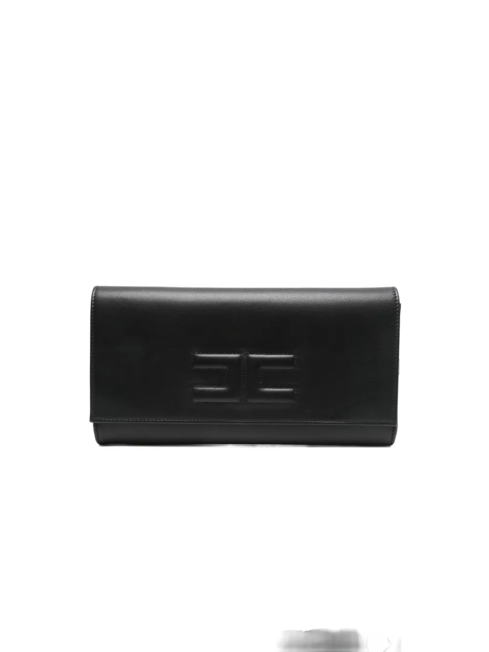 Elisabetta Franchi embossed-logo clutch bag | Black | Image 1